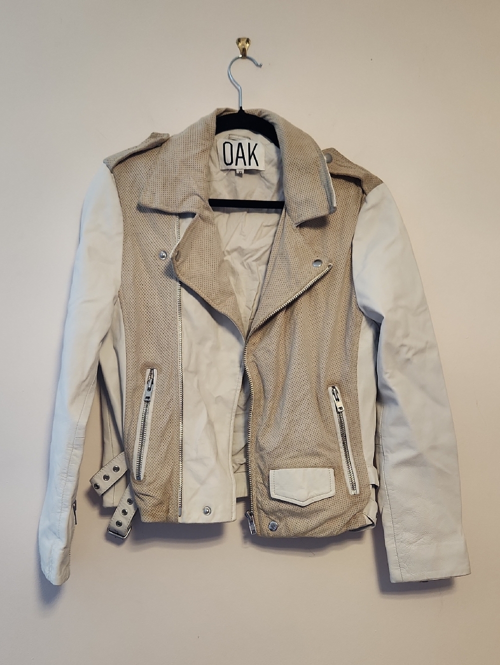 Oak Genuine Leather Bikers Jacket Womens Size XS